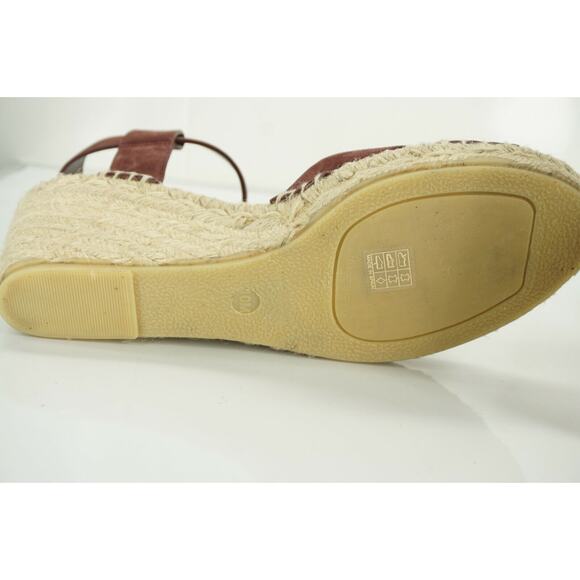 Vince Stefania Suede Platform Wedge Espadrille Sandal SZ 10 New Cross Strap $295 - Picture 6 of 12